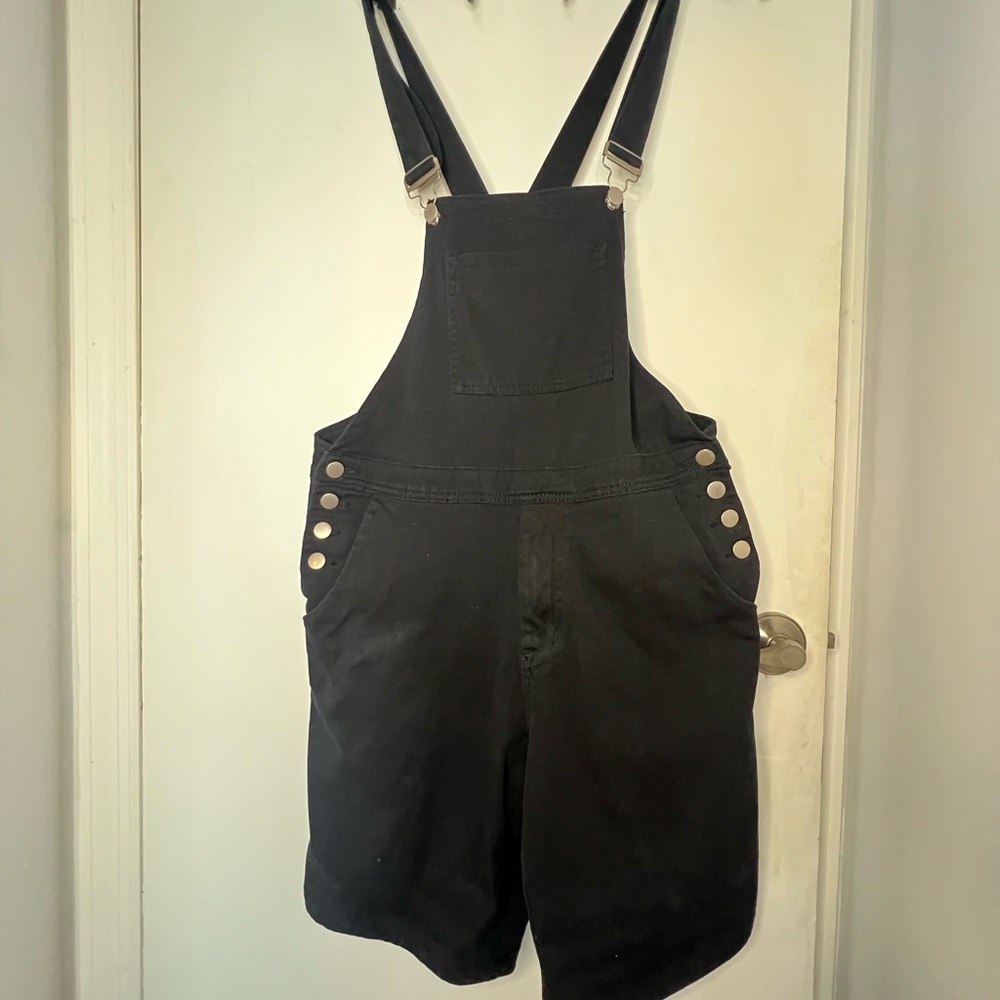 Black Shortalls with Silver Buttons
